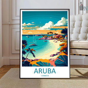 Aruba Reise Druck Wandkunst Aruba Wandbehang Zuhau Poster