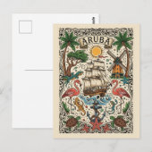 Aruba Reise Postkarte (Vorne/Hinten)