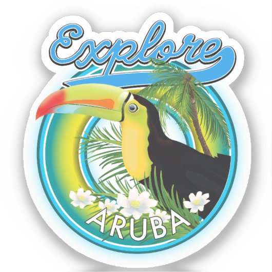 Aruba Reiselogo Patch entdecken Aufkleber (Vorderseite)