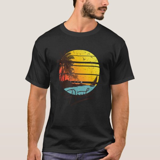 Aruba Retro Sommer Tropical Beach T-Shirt (Vorderseite)