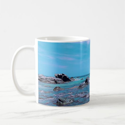 Aruba Rocky Caribbean Sea Kaffeetasse (Links)