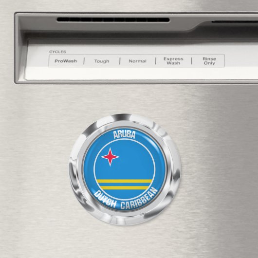Aruba RundEmblem Magnet (In Situ (Geschirrspüler))