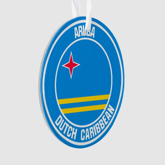 Aruba RundEmblem Ornament (Vorderseite)