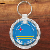 Aruba RundEmblem Schlüsselanhänger (Vorderseite)