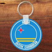Aruba RundEmblem Schlüsselanhänger (Vorderseite)