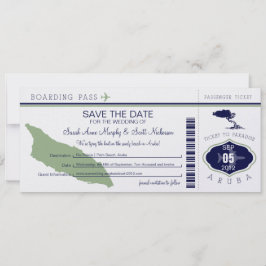 ARUBA Save the Date Boarding Pass