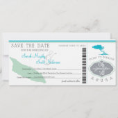 ARUBA Save the Date Boarding Pass (Vorderseite)