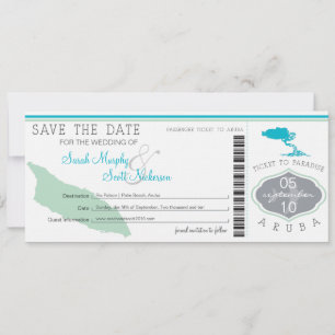 ARUBA Save the Date Boarding Pass