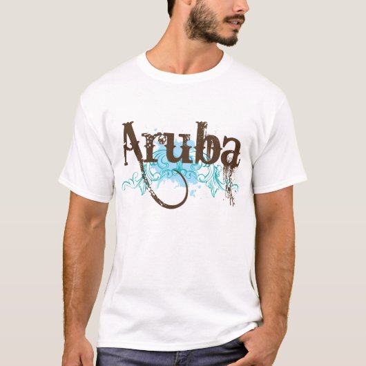 Aruba-Schmutz-Reise-T-Shirt für Männer T-Shirt (Vorderseite)