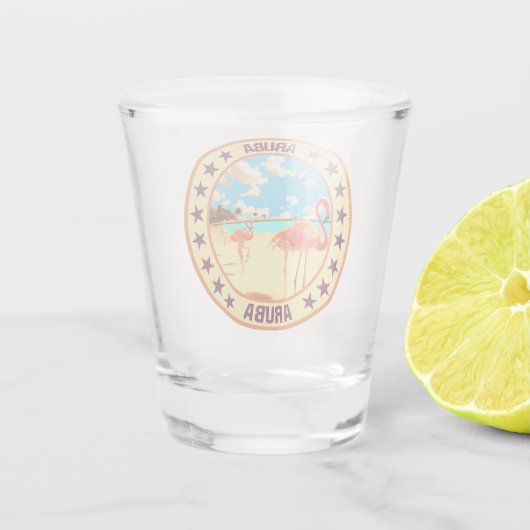 Aruba Schnapsglas (Rückseite)