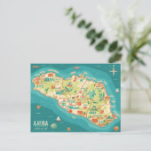 Aruba schöne Insel Postkarte (Stehend Vorderseite)