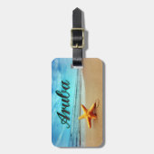 Aruba-Seestern Gepäckanhänger (Vorderseite vertikal)