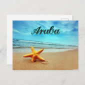 Aruba-Seestern Postkarte (Vorne/Hinten)