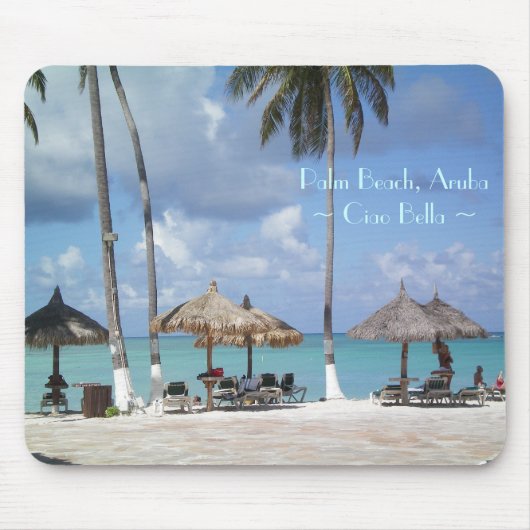 Aruba setzt Mousepad auf den Strand (Vorne)