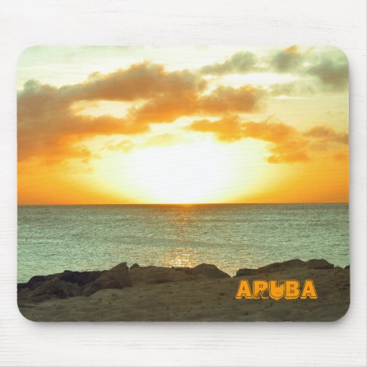 Aruba-Sonnenuntergang Mousepad (Vorne)