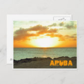 Aruba-Sonnenuntergang-Postkarte Postkarte (Vorne/Hinten)