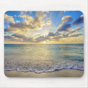 Aruba-Sonnenuntergang über beweglichem Meer Mousepad
