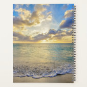 Aruba Sonnenuntergang über bewegtem Meer Planer (Rückseite)