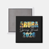 Aruba Spring Break 2026 Sommerferien Strand  Magnet (Vorderseite/Rückseite)
