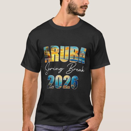 Aruba Spring Break 2026 Summer Vacation Beach T-Shirt (Vorderseite)