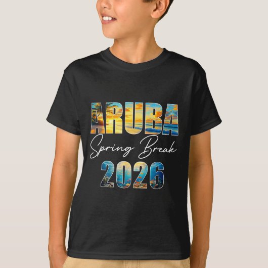 Aruba Spring Break 2026 Summer Vacation Beach T-Shirt (Vorderseite)