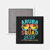 Aruba Squad 2025 Vacation Friends Family Matching Magnet (Vorderseite/Rückseite)