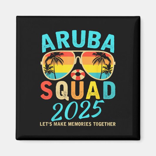 Aruba Squad 2025 Vacation Friends Family Matching Magnet (Vorne)