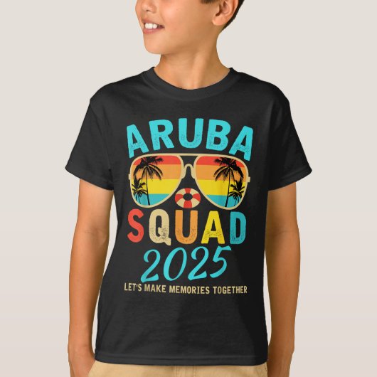 Aruba Squad 2025 Vacation Friends Family Matching  T-Shirt (Vorderseite)