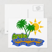 Aruba Staat der Postkarte des Geistes (Vorne/Hinten)