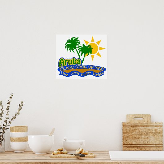 Aruba Staat des Mind Poster (Küche)