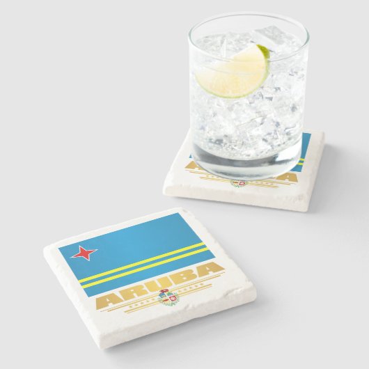 Aruba Steinuntersetzer (Seitenansicht)