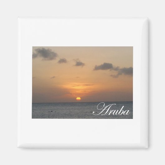 Aruba Sunset Magnet (Vorne)