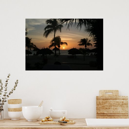 Aruba Sunset Poster (Küche)
