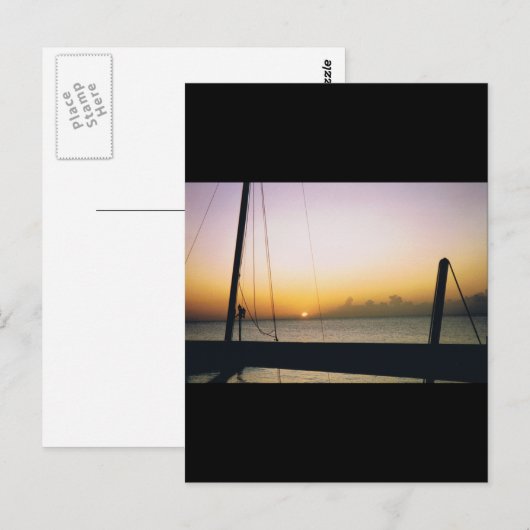 Aruba Sunset Postkarte (Vorne/Hinten)