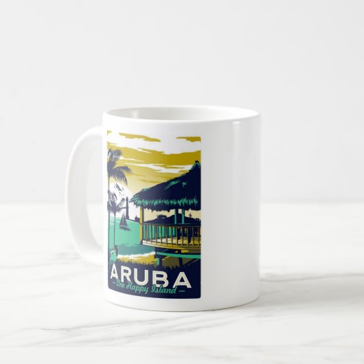 Aruba Tasse - Größe 11oz (Vorderseite Links)