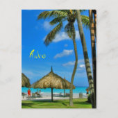 Aruba Tiki Hut Postcard Postkarte (Vorderseite)