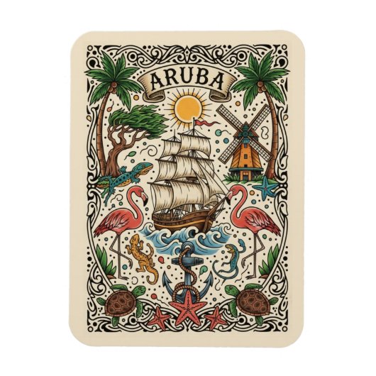 Aruba Travel Magnet (Vertikal)