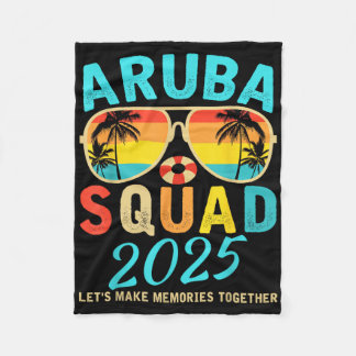 Aruba-Truppe 2025 Urlaub Freunde Familie passend  Fleecedecke