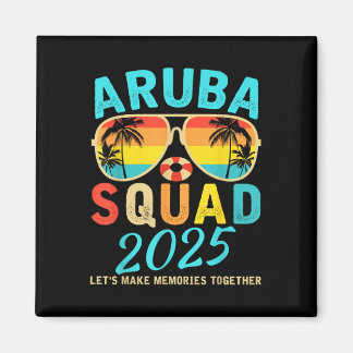 Aruba-Truppe 2025 Urlaub Freunde Familie Passend  Magnet