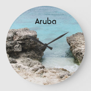 Aruba-Ufer Große Wanduhr