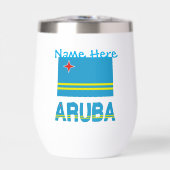 Aruba und Aruban Flag Blue Personalisierung (Vorderseite)