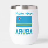 Aruba und Aruban Flag Blue Personalisierung (Rückseite)