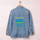 Aruba und Aruban Flag Gelbe Personalisierung Jeansjacke (Hangar)
