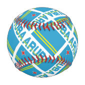 Aruba und Aruban Flag mit Ihrem Namen Baseball (Rückseite)