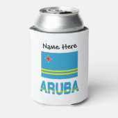 Aruba und Aruban Flag mit Ihrem Namen Dosenkühler (Kanne Rückseite)