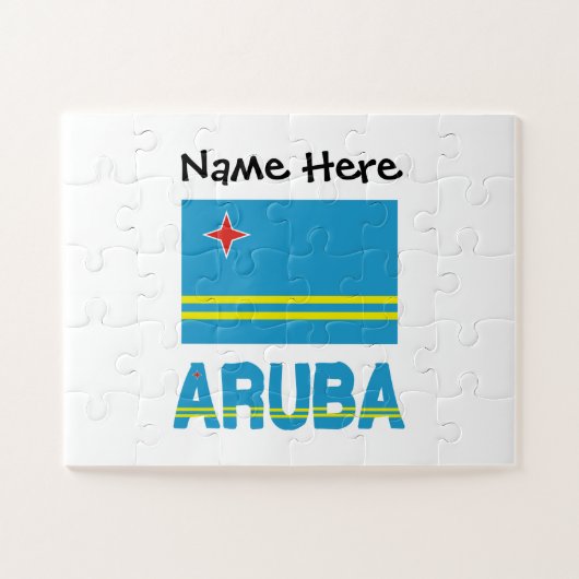 Aruba und Aruban Flag Personalisiert Puzzle (Horizontal)