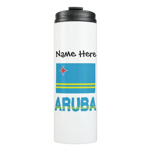 Aruba und Aruban Flag Personalisiert Thermosbecher (Vorderseite)