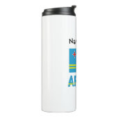 Aruba und Aruban Flag Personalisiert Thermosbecher (Nach links gedreht)