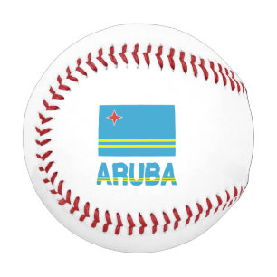 Aruba und Arubanische Flagge mit Ihrem Namen Baseball