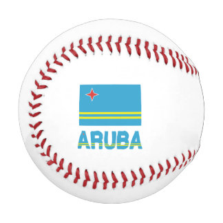 Aruba und Arubanische Flagge mit Ihrem Namen Baseball